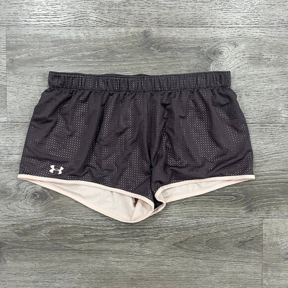 Under Armour Reversible Tech Mesh Shorts (Pink/Purple) - Picture 3 of 8